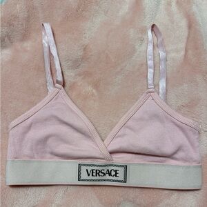 Versace Cotton Ribbed Bralette
